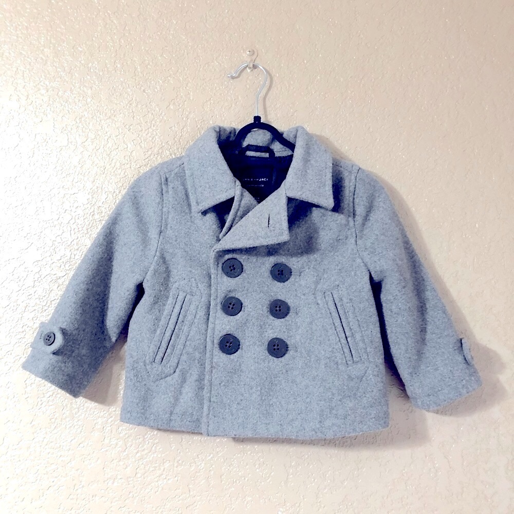 Janie and Jack infant Boys dress coat 12-18 months Grey